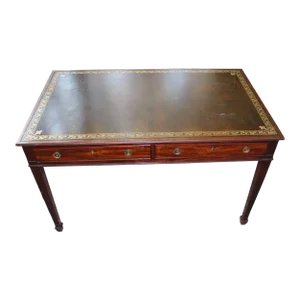 19th Century Antique Mahogany Leather Top Writing Table Style Writing Desk