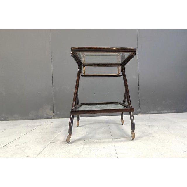 Vintage Italian Serving Trolley, 1950s For Sale - Image 10 of 15