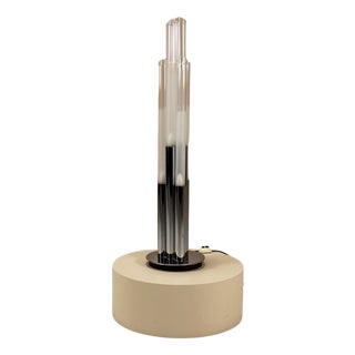 Floor Lamp in Chromed Metal and Glass by Aldo Nason for Mazzega, 1970s For Sale