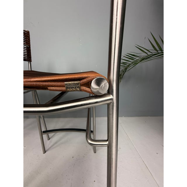 Brown Miss B Bar Stools by Tito Agnoli, Italy, 1997, Set of 3 For Sale - Image 8 of 18