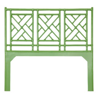 Chippendale Headboard Double, Bright Green For Sale
