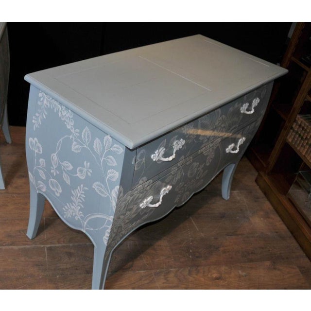 French Painted Commodes Chest Drawers Shabby Farmhouse, Set of 2 For Sale - Image 9 of 12