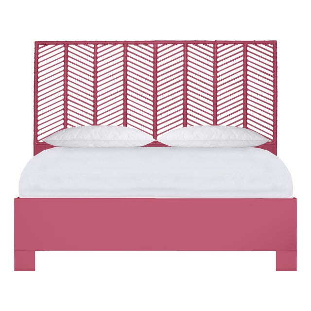 Liam Platform Bed King - Pink For Sale