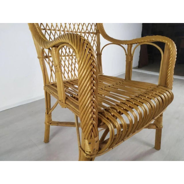 Vintage Rattan Chair For Sale - Image 15 of 18