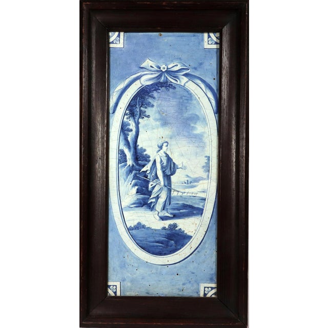 Arcadian Dreams: 18th-Century Lille Faience Tile Plaques in Camaïeu Bleu Late-18th Century German, Nurnberg Circa...