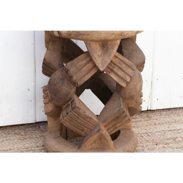 Tribal Antique Tall Spider African Stool For Sale - Image 3 of 11