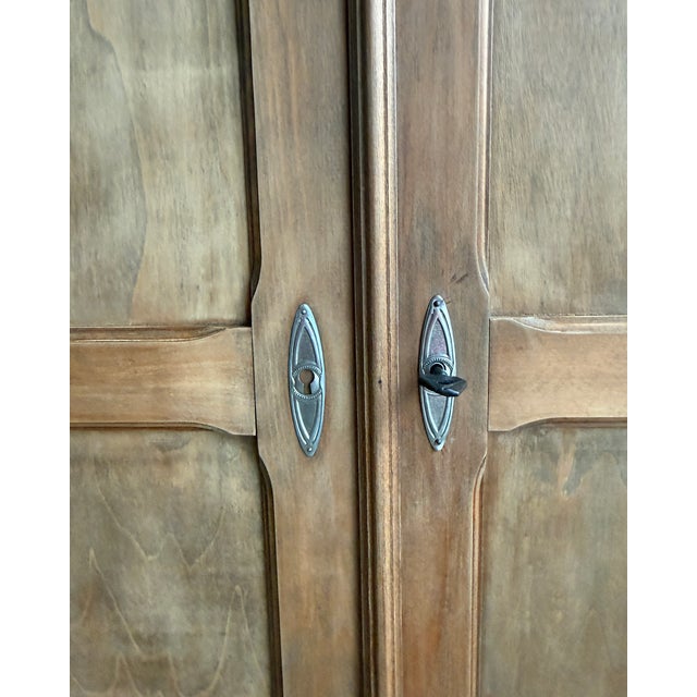 Parisian Art Deco Wardrobe with Hanging Space, 1940s For Sale - Image 10 of 14