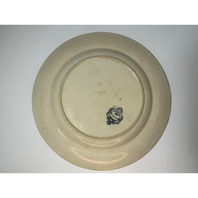 Antique Aesthetic Movement Plate, John Meir Bamboo Transferware For Sale - Image 4 of 8