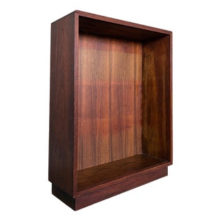 Mid-Century Handmade Teak Open Bookcase or Display Cabinet For Sale