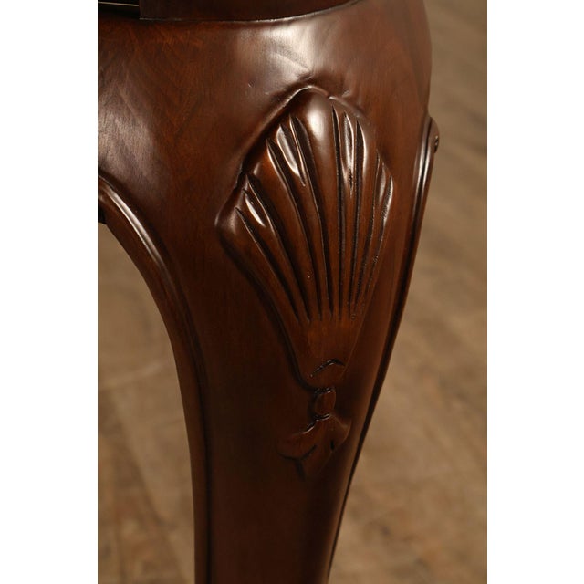 Ethan Allen Queen Anne Style Expandable Cherry Dining Table For Sale - Image 17 of 18