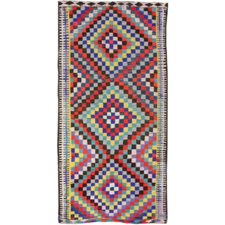 Mid 20th Century Vintage Kilim Wool Rug For Sale