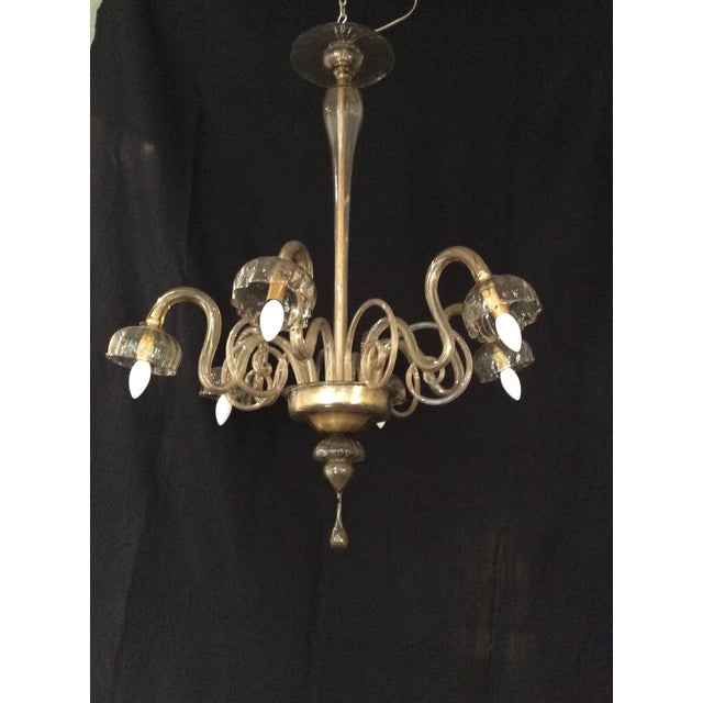 Murano Glass Chandelier, 1930s For Sale - Image 8 of 9
