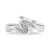 Haus of Brilliance .925 Sterling Silver 1/10 Cttw Diamond Swirl and Bypass Bridal Set Ring and Band (I-J Color, I3 Clarity) - Size 9 For Sale - Image 4 of 6