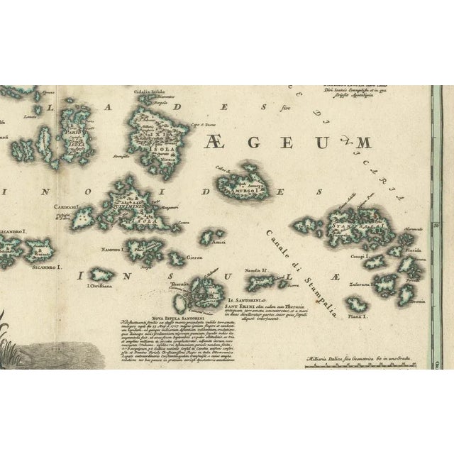 Paper Map of Engraving Crete, Candia and Aegean Islands from Homann Heirs, 1749 For Sale - Image 7 of 10