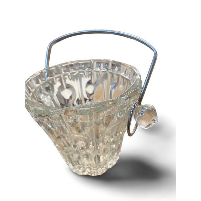 Glass Art Deco Cut Glass Ice Bucket, 1930 For Sale - Image 7 of 11