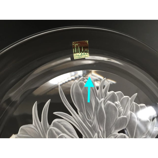 White Hoya Crystal Flower of the Month Crocuses Youthful Gladness Plate For Sale - Image 8 of 12