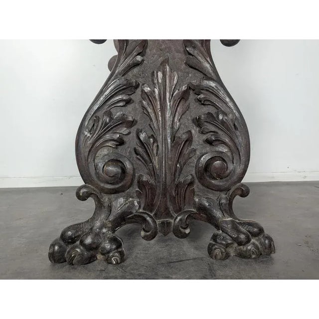 Black Italian Renaissance Style Walnut Selette For Sale - Image 8 of 10