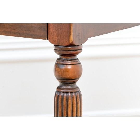 Brown Theodore Alexander Mahogany Galleried Drinks Table With Leather Top & Drawer For Sale - Image 8 of 11
