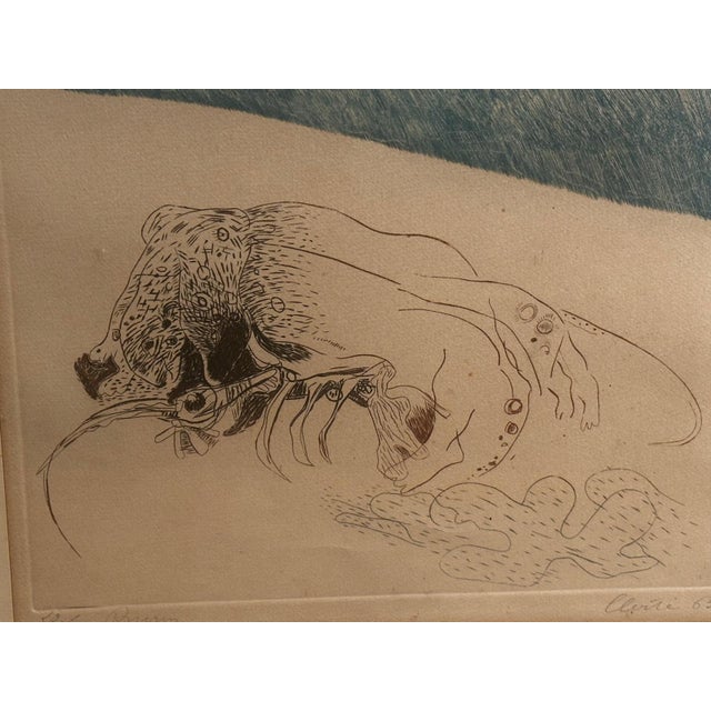 Jean Clerté, Abstract Composition, Proof 52/120,1965, Engraving, Framed For Sale - Image 13 of 15