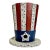 1980s Vintage Boho Chic Americana Arts & Crafts Uncle Sam Hat Bird House Holiday Accent - 4th of July For Sale