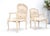 Faux Carved Twig Wood & Eye Theme Arm Lounge Fireside Arm Chairs White Wash MINT For Sale - Image 9 of 16