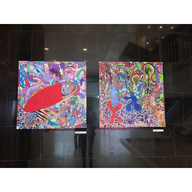 Red Abstract Contemporary Painting For Sale - Image 8 of 8