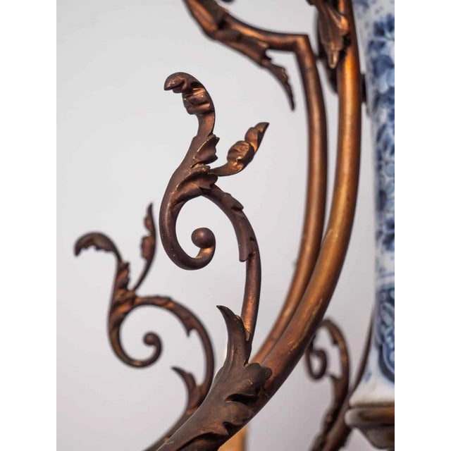 Large Antique Delft Chandelier For Sale - Image 12 of 14