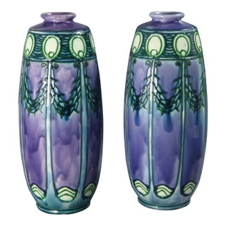 Pair of Minton Secessionist Purple No.1 Vases For Sale