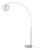 Float Arc Floor Lamp - Satin Nickel, Sphere White Satin Shade, Steel Marble Base, Dimmable For Sale