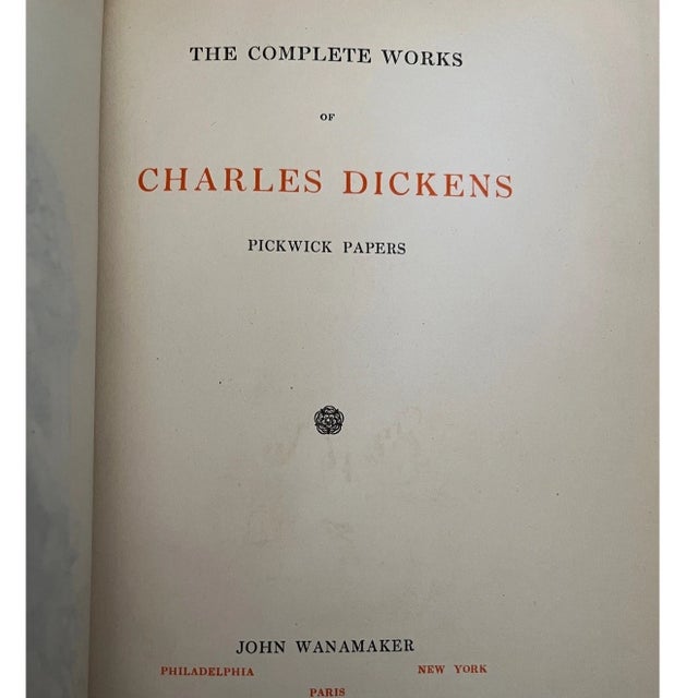 Lot of 5 Vintage Charles Dickens Books - Decorative Antique Library Display For Sale In San Francisco - Image 6 of 6