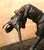Late 19th Century German Brass & Plaster Hunting Dog Sculpture by Emil Wünsche For Sale - Image 4 of 14
