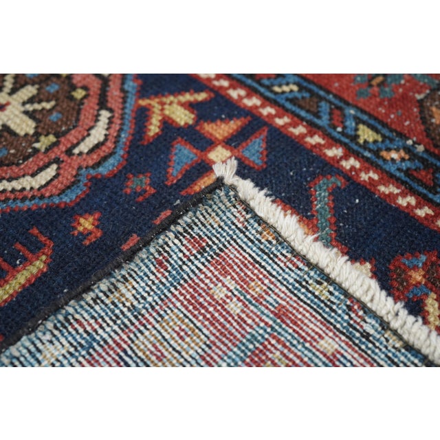 Antique Rust Karajeh Persian Area Rug 4'10'' X 6'3'' For Sale - Image 9 of 10