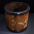 Traditional Late 20th Century Large Hardwood Brush Pot With Mother-of-Pearl Inlay and Calligraphy For Sale - Image 3 of 9