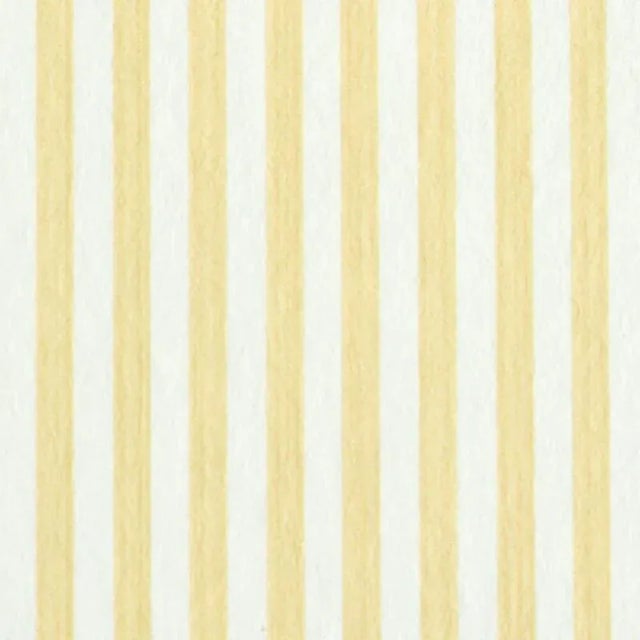 Transitional Schumacher Edwin Stripe Narrow Wallpaper in Buttercup For Sale - Image 3 of 3
