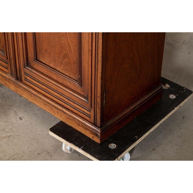 Large English Glazed Walnut Bookcase, 1870s For Sale - Image 14 of 18