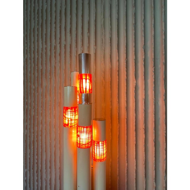 Artist angelo brotto italy 1960s h 165cm ø 30cm “vanessa” floor lamp by angelo brotto for esperia, italy 1960s. Lacquered...