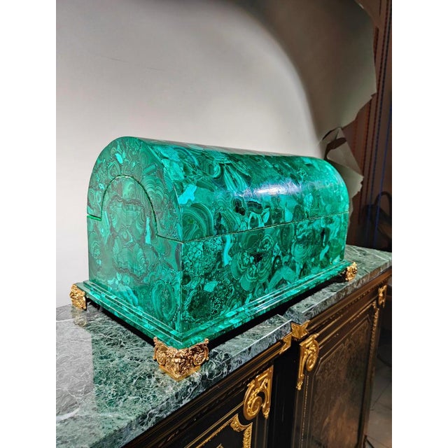 Large 20th Century Malachite Box, 1950s For Sale - Image 14 of 18