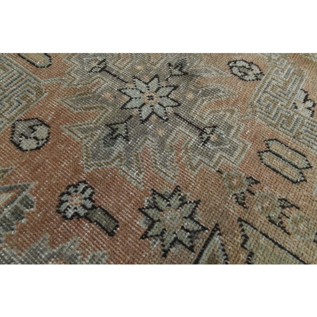 1960s Vintage Persian Handmade Wool Cotton Brown Area Rug For Sale - Image 9 of 11