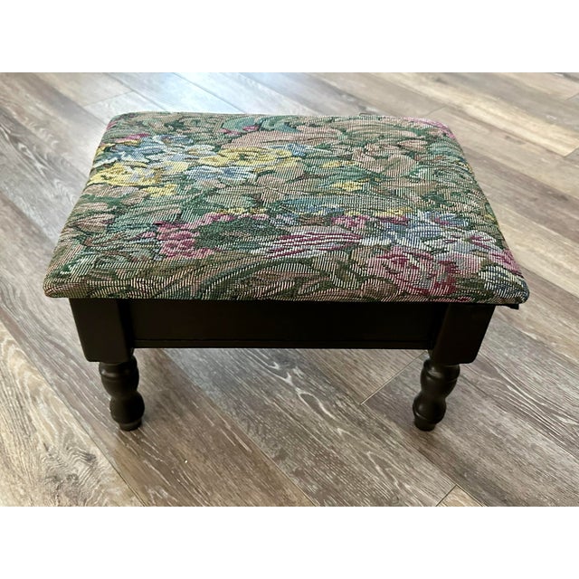 Vintage Late 20th Century Wood Foot Stool With Storage For Sale In Orlando - Image 6 of 8