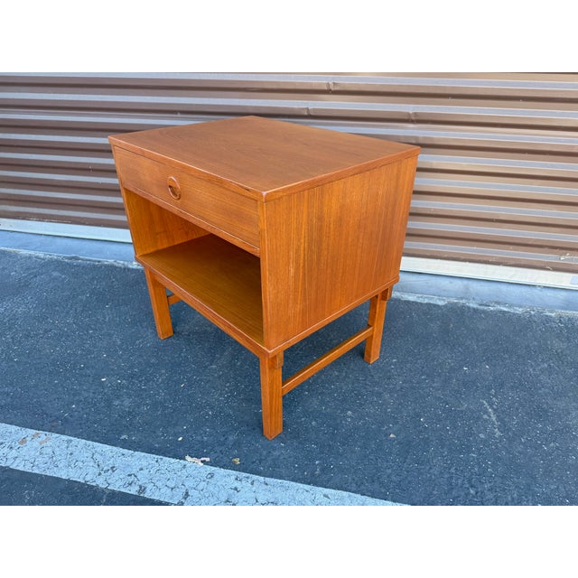 DUX Vintage Danish Modern Teak Nightstand From Dux For Sale - Image 4 of 6