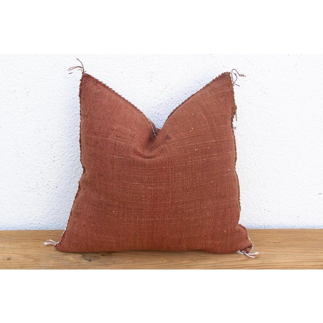 Terracotta Vertical Cactus Silk Moroccan Pillow For Sale In Los Angeles - Image 6 of 7
