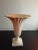 Vintage Lenox Porcelain Pink Fluted Vase on Beige Pedestal For Sale - Image 4 of 7