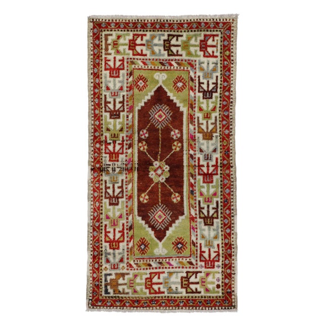 Vintage Turkish Oushak Throw Rug - 02'08 X 05'03 For Sale - Image 4 of 4