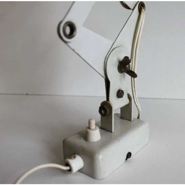 Gray Industrial Scissor Wall Lamp, 1950s For Sale - Image 8 of 12