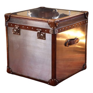 White Star Trunk in Steel and Leather by Timothy Oulton, 2010s For Sale