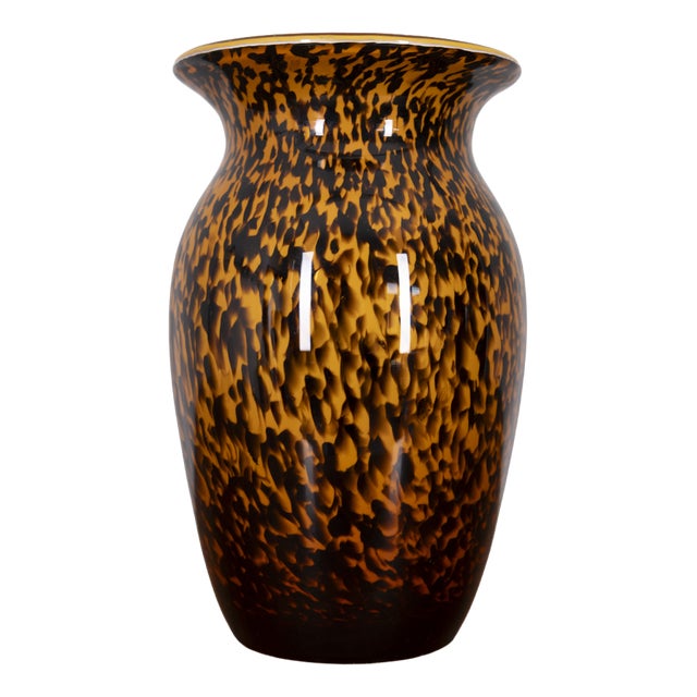 Vintage Murano Blown Glass Vase, 1980s For Sale
