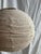 Japanese-Style Round Pink Rattan and Natural Linen Pendant Light For Sale - Image 16 of 18