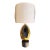 John Richard Faux Black Crystal & Brass Table Lamp For Sale