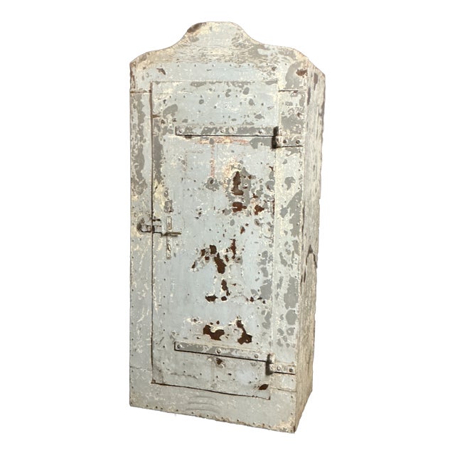 Decorative Paint Steel Cupboard, 1880 For Sale