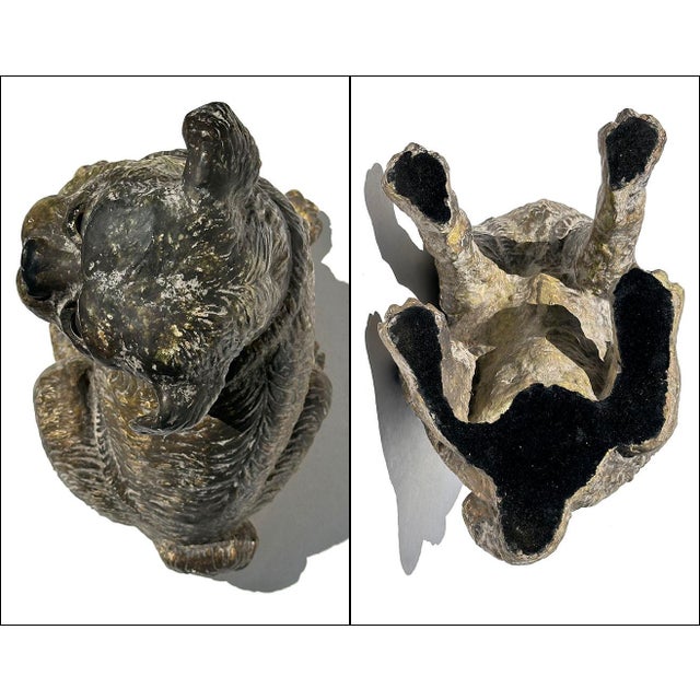 Austrian Seated Composition Pug Dog Lifesize Sculpture For Sale - Image 4 of 5